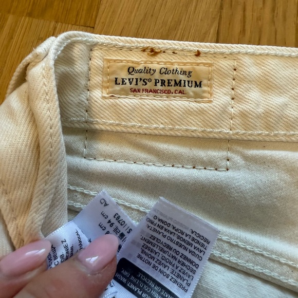 Levi’s Premium 501 Crop Jeans White/Cream – W27 L26 - Picture 11 of 11